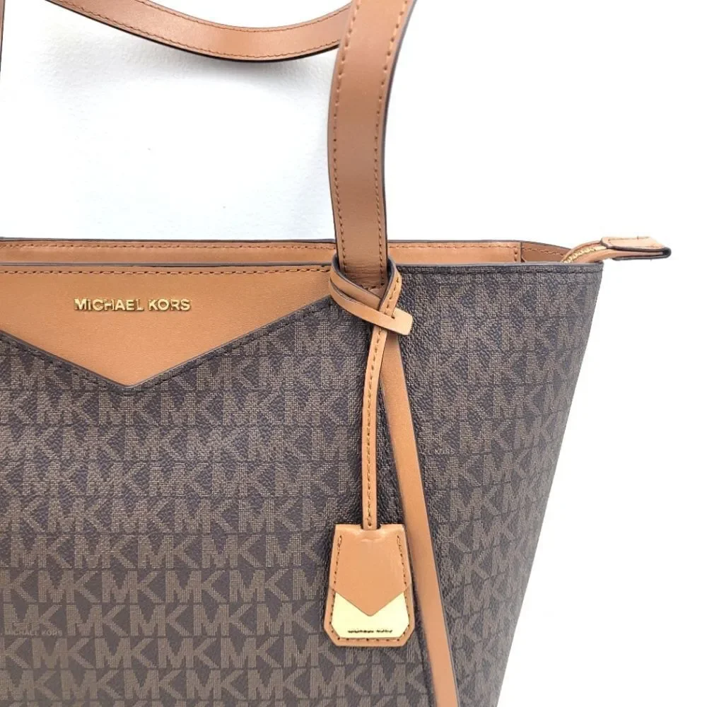 MICHAEL KORS Whitney zip top shoulder tote bag
